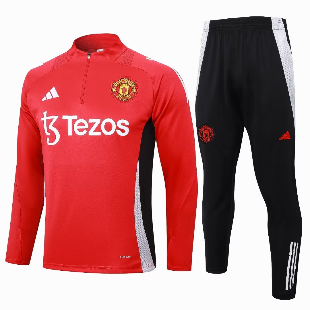 AAA Quality Man Utd 24/25 Tracksuit - Red/White